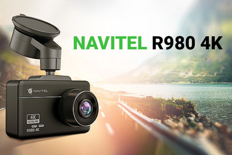 NAVITEL R980 4K avto kamera, 4K Ultra HD, 3" zaslon, G-senzor, 140° snemalni kot, aplikacija, darilni bon, črna