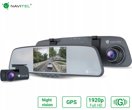 NAVITEL MR255 NV ogledalo / avto kamera , Full HD 1080p, Night Vision, G-senzor, aplikacija, darilni bon, + vzvratna kamera