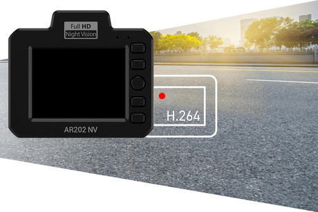 NAVITEL AR202 NV avto kamera, 2", Full HD, 140° snemalni kot, G-senzor, Night Vision, Parking Mode, zaznavanje gibanja, aplikacija, darilni bon, črna