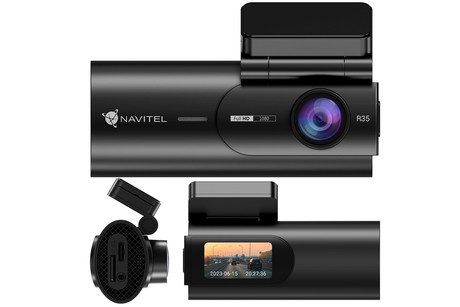 NAVITEL R35 avto kamera, Full HD 1080p, G-senzor, 135° snemalni kot, WiFi, aplikacija, darilni bon, črna