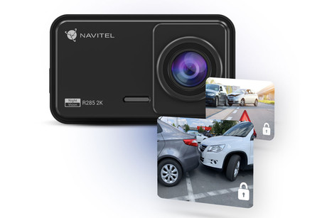 NAVITEL R285 2K avto kamera, 2K Super HD, Night Vision, G-senzor, 140° snemalni kot, aplikacija, darilni bon, črna