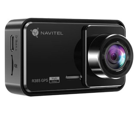 NAVITEL RS385 GPS avto kamera, 2", 2K Super HD, 140° snemalni kot, G-senzor, GPS, parking način, aplikacija, darilni bon, črna