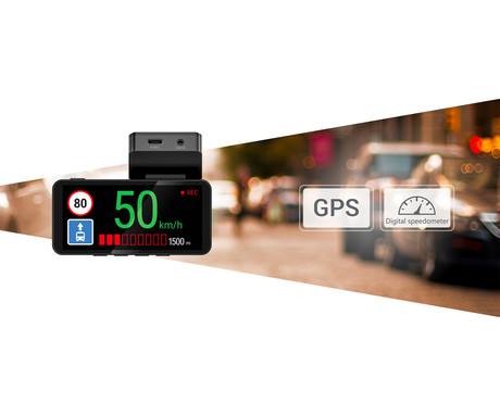 NAVITEL RS87 GPS avto kamera, 3.7", 2.7K Super HD, 150° snemalni kot, G-senzor, GPS, WiFi, SONY STARVIS, aplikacija, darilni bon, črna, srebrna