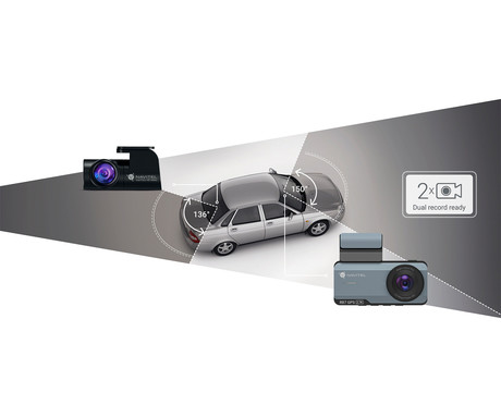 NAVITEL RS87 GPS avto kamera, 3.7", 2.7K Super HD, 150° snemalni kot, G-senzor, GPS, WiFi, SONY STARVIS, aplikacija, darilni bon, črna, srebrna