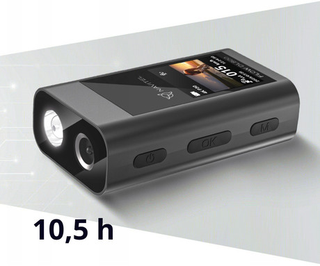 NAVITEL FLOW DL800 kolesarska kamera z lučjo, 2", 4K Ultra HD, 140° snemalni kot, HDR, Super EIS stabilizacija, G-senzor, GPS, WiFi, SONY STARVIS, 7000mAh baterija, mikrofon, aplikacija, črna