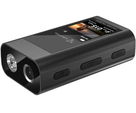 NAVITEL FLOW DL800 kolesarska kamera z lučjo, 2", 4K Ultra HD, 140° snemalni kot, HDR, Super EIS stabilizacija, G-senzor, GPS, WiFi, SONY STARVIS, 7000mAh baterija, mikrofon, aplikacija, črna