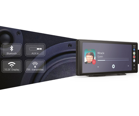 NAVITEL DS1020 avto pametni zaslon, ALL-IN-ONE, 10.26" zaslon, Android Auto / Apple CarPlay / AirPlay / Miracast, FM Radio, G-senzor, WiFi, BT, aplikacija, darilni bon, +vzvratna kamera