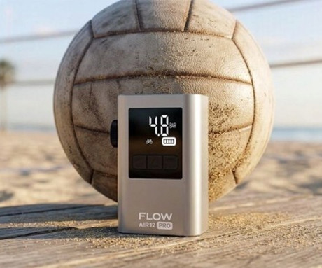 NAVITEL AIR12 PRO brezžična zračna tlačilka, 120PSI/8bar, 12L/min, 1000mAh polnilna baterija, hitro polnjenje, LED zaslon, 4 nastavki, USB Type-C, +torba, črno-siva