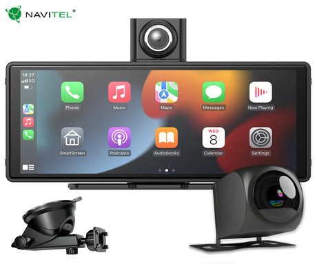 NAVITEL DS1020 DVR avto pametni zaslon / kamera, ALL-IN-ONE, 10.26" zaslon, Android Auto / Apple CarPlay / AirPlay / Miracast, 2K SuperHD, G-senzor, WiFi, BT, aplikacija, darilni bon, +vzvratna kamera