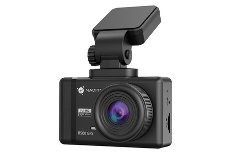 NAVITEL R500 GPS avto kamera, Full HD, Night Vision, G-senzor, GPS, aplikacija, darilni bon, črna