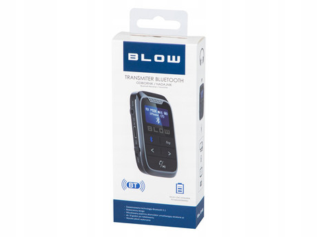 BLOW 74-194 Bluetooth sprejemnik in oddajnik, Bluetooth 5.1, LCD zaslon, polnilna baterija, združljivost z vsemi sistemi, prostoročno telefoniranje, AUX, USB Type-C, črn