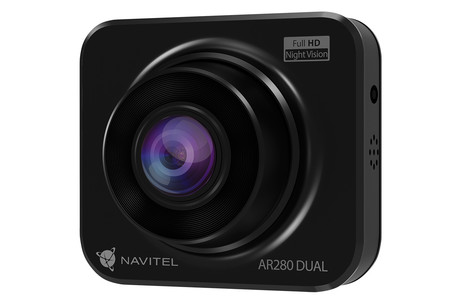 NAVITEL AR280 DUAL avto kamera + vzvratna kamera, 2v1, Full HD, Night Vision, G-senzor, aplikacija, črna