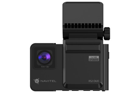 Avto kamera NAVITEL RS2 DUO, 2v1 prednja in notranja, 2" zaslon, Night Vision, SONY senzor, magnetni nosilec, 136° snemalni kot, G-senzor, aplikacija