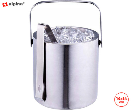 ALPINA hladilnik za steklenico / vino / šampanjec, 1.2L, 14x14cm, nerjaveče jeklo, dvojna stena