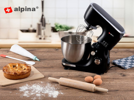 EOL - ALPINA kuhinjski robot, 5L posoda, 12 hitrosti, pulzna funkcija, 3 nastavki, črn