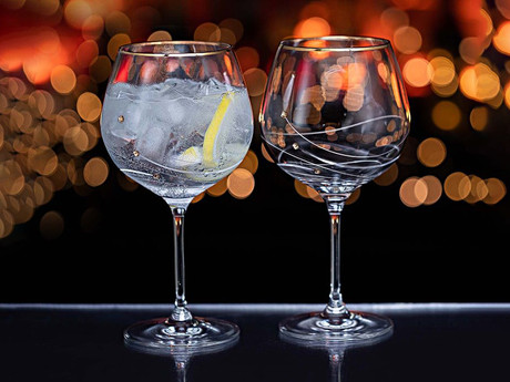 ALPINA komplet kozarcev za gin tonic, koktajl in pijače, 4 kos, 730ml, 210x82x82mm, visokokakovostno steklo, izdelano v EU