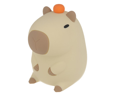 FOREVER CAPYBARA nočna LED svetilka, ambientalna, brezžična, 2 načina svetenja, časovnik, polnilna baterija, silikon, USB Type-C, + kabel