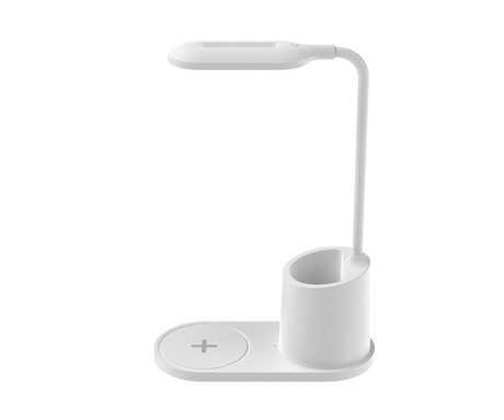 PLATINET PDL1930 namizna LED svetilka, upogljiva, 530 lumnov, 3 načini svetenja, brezžični polnilec, vgrajeno stojalo, USB Type-C, 150cm kabel, IP20, bela