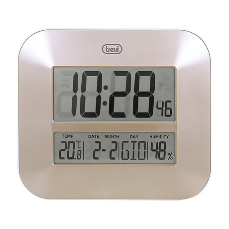 TREVI OM 3520 D digitalna ura, stenska / namizna, čas, datum, temperatura, vlažnost, bronasta