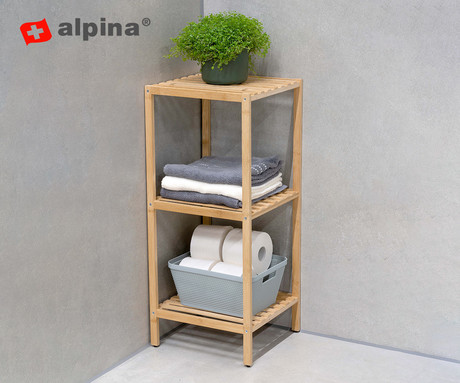 ALPINA kopalniški regal, bambus, 3 nivoji, 77.5x33x31.5cm