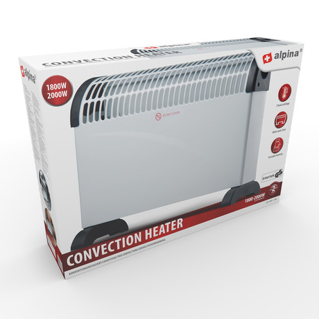 ALPINA električni konvekcijski grelnik / radiator, moč 2000 W, 3 stopnje gretja, termostat, bel