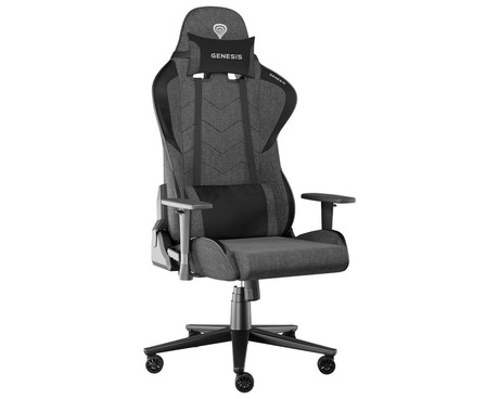 GENESIS NITRO 550 G2 gaming / pisarniški stol, ergonomski, nastavljiva višina / naklon, zibanje, 2x blazina, kolesa CareGLide™, siv