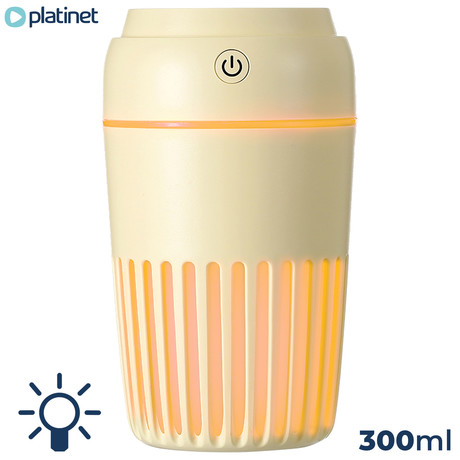 EOL - Platinet PMAH vlažilec zraka + LED  lučka/osvetlitev, rumene barve