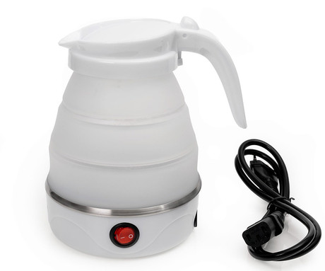 PLATINET PEK187R grelnik vode, zložljiv, 0.6L, 600W, samodejni izklop, silikon, bel