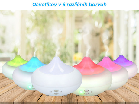EOL - GRUNDIG vlažilec zraka in razpršilec eteričnih olj + home SPA) + LED ambientna osvetlitev 6 barv, 360°, USB kabel