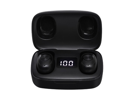 EOL - TREVI HMP 12E04 AIR mini Bluetooth 5.0 slušalke z mikrofonom, TWS, polnilna enota, touch kontrola, črne