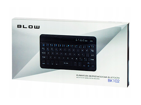 BLOW BK102 brezžična tipkovnica, Bluetooth 5.0, polnilna baterija, F1-F12, Android / iOS / Windows, univerzalna, črna
