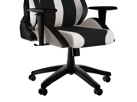 GENESIS gaming stol NITRO 650, ergonomski, nastavljiv naklon, funkcija zibanja, belo-črn (Howlite White)