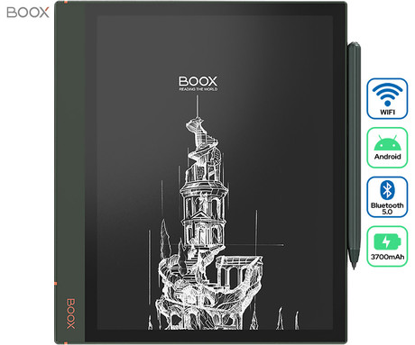 E-bralnik/tablični računalnik 10.3'' BOOX Note AIR2 Plus, Android, 4GB RAM + 64GB ROM, Wi-Fi, Bluetooth 5.0, USB Type-C, črno-zelen