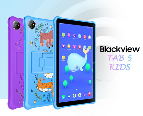 EOL - Blackview TAB 5 KIDS tablični računalnik, 8", 3GB+64GB, IPS HD+, Android 12, WiFi, Bluetooth, ovitek/stojalo, vijoličen (Starlight Violet)