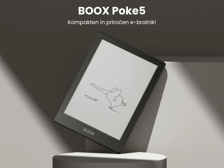 BOOX Poke5 e-bralnik / tablični računalnik, 6", Android 11, 2GB+32GB, Wi-Fi, Bluetooth 5.0, USB-Type-C, microSD, črn