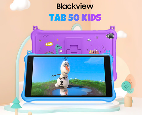 Blackview TAB 50 KIDS tablični računalnik, 8", 3GB+64GB, IPS HD+, Android 13, WIFI 6, Bluetooth, aplikacija iKids, ovitek/stojalo, moder (Bubbly Blue)