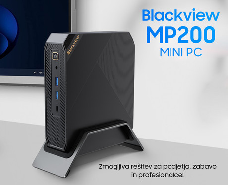 Blackview MP200 namizni mini računalnik, Windows 11 PRO, Intel Core i5, 16GB RAM, 512GB SSD, WIFI 6, Bluetooth 5.2, Ethernet, 4x USB 3.2, 1x HDMI, 1x Display Port, 1x USB Type-C
