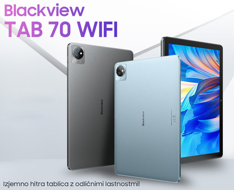 Blackview TAB 70 WIFI tablični računalnik, 10.1", 4GB+64GB, IPS HD+, Android 13, WIFI 6, Bluetooth 5.0, 6580mAh baterija, siv (Space Gray)