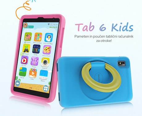 EOL - BlackView TAB 6 KIDS tablični računalnik 8", 3v1 (tablica+telefon+bralnik), 4G-LTE, 3GB+32GB, Android 11, GPS, 5MP/2MP, ovitek, modra (Donut Blue)