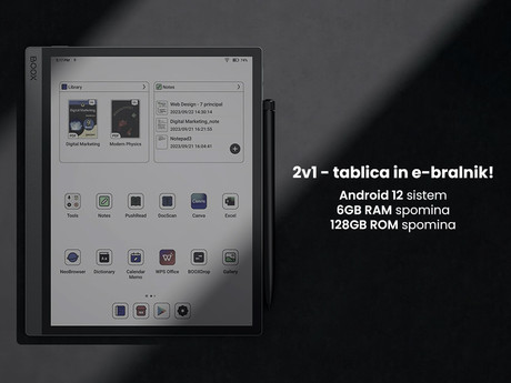 BOOX Tab Ultra C Pro e-bralnik / tablični računalnik, 10.3", barvni zaslon, Android 12, 6GB+128GB, WIFI, Bluetooth 5.0, USB Type-C, microSD, 16MP kamera, + pisalo Pen2 Pro