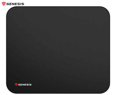 GENESIS CARBON 500 S LOGO podloga za miško, gaming / pisarniška, 250x210mm, vodoodporna, gladka površina, zaščiteni prešiti robovi, protizdrsna, črna