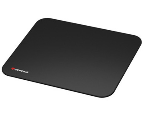 GENESIS CARBON 500 S LOGO podloga za miško, gaming / pisarniška, 250x210mm, vodoodporna, gladka površina, zaščiteni prešiti robovi, protizdrsna, črna