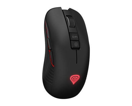 GENESIS ZIRCON 330 brezžična miška, gaming / pisarniška, 3600DPI, USB 2.4GHz / USB Type-C, 7 gumbov, polnilna baterija, Plug & Play, črna