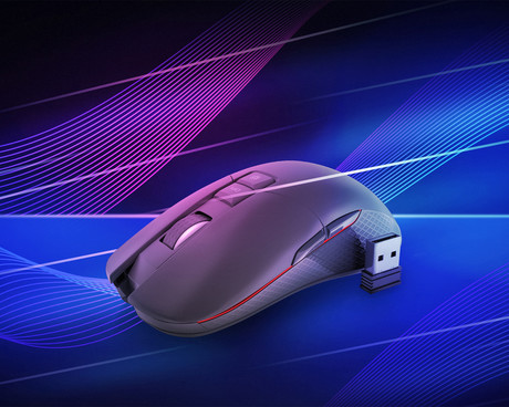 GENESIS ZIRCON 330 brezžična miška, gaming / pisarniška, 3600DPI, USB 2.4GHz / USB Type-C, 7 gumbov, polnilna baterija, Plug & Play, črna