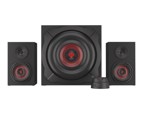 GENESIS HELIUM 610 BT računalniški zvočniki, STEREO 2.1, 60W RMS, Bass Reflex, Bluetooth, kontrolna plošča, daljinski upravljalnik, črni