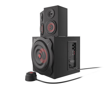 GENESIS HELIUM 610 BT računalniški zvočniki, STEREO 2.1, 60W RMS, Bass Reflex, Bluetooth, kontrolna plošča, daljinski upravljalnik, črni