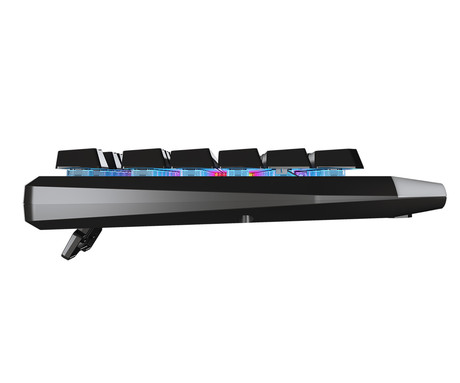 GENESIS RHOD 300 RGB gaming membranska tipkovnica, žična, RGB LED osvetlitev, Anti-Ghosting funkcija, Non-Floating stikala / tipke, zaščita pred vodo, Plug & Play, F1-F12, črna