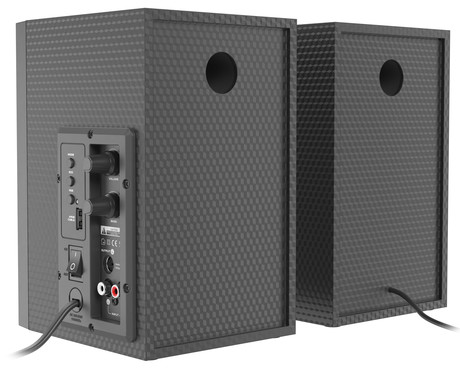 GENESIS HELIUM 300BT RGB računalniški zvočniki, STEREO 2.0, 24W RMS, RGB LED osvetlitev, 3.5mm audio jack, Bluetooth 5.0, gumbi za upravljanje