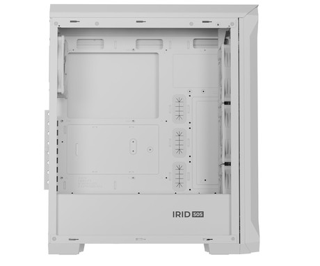 GENESIS IRID 505 ARGB V2 računalniško ohišje, Midi Tower, 4x ventilator, AIO LC do 360mm, GPU do 380mm, CPU Cooler do 165mm, MESH plošča, kaljeno steklo, ARGB LED osvetlitev, 447x220x510mm, belo