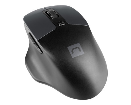 Natec BLACKBIRD 2 brezžična miška, ergonomska, USB 2.4GHz, 1600DPI, 6 gumbov, tiha stikala, 1x AA baterija, optični senzor, teflonski drsniki, črna
